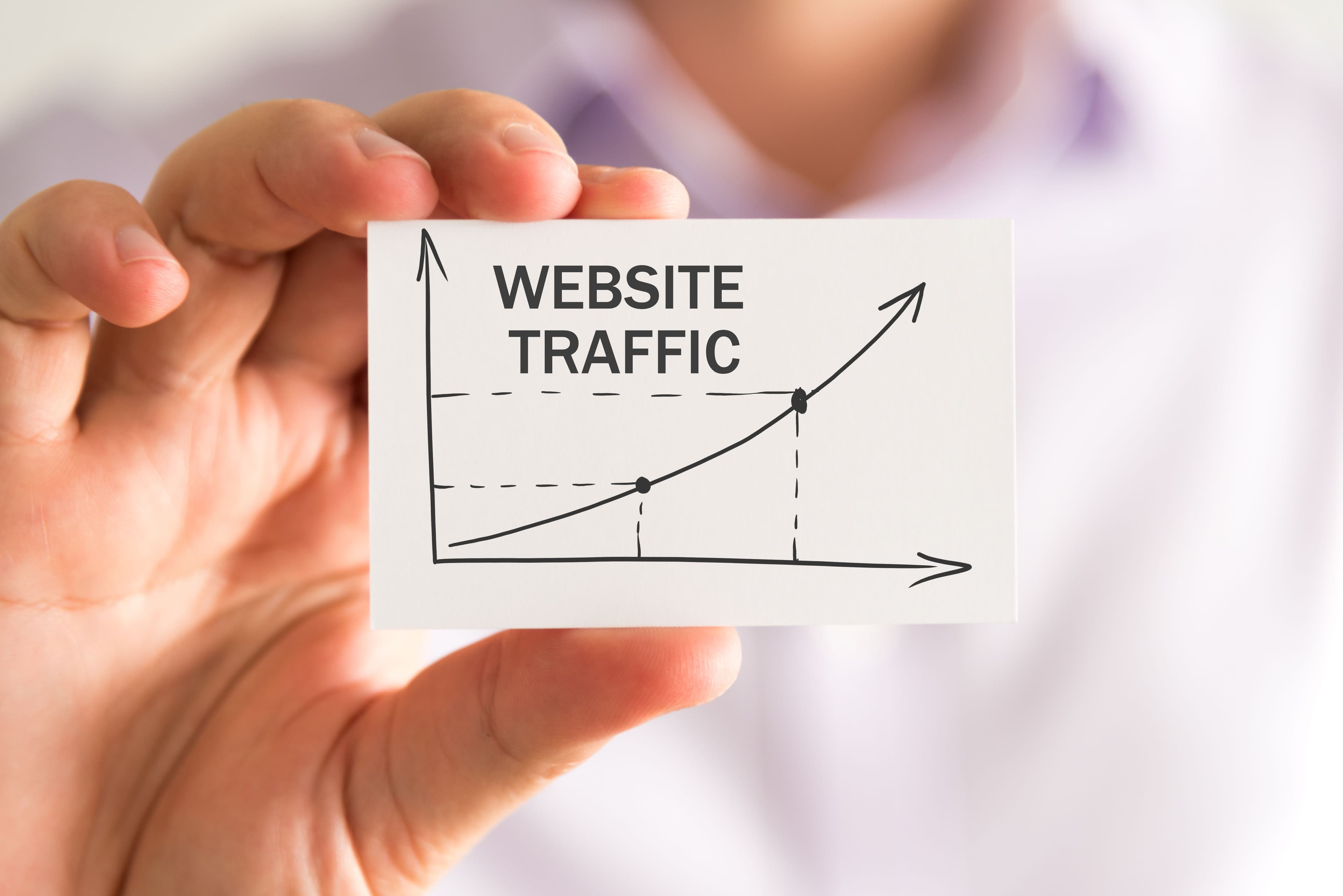 Social media driving website traffic illustration