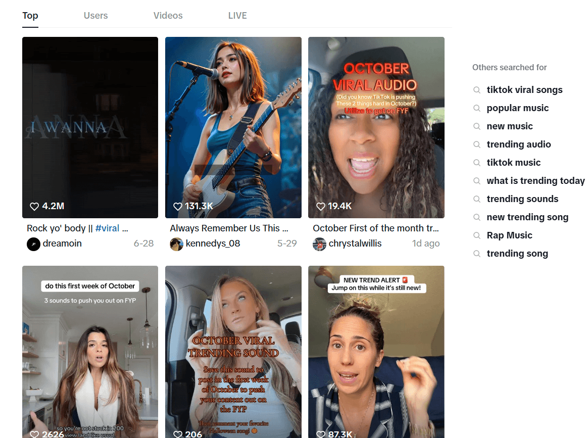 how to find trending audio on tiktok using sound playlist