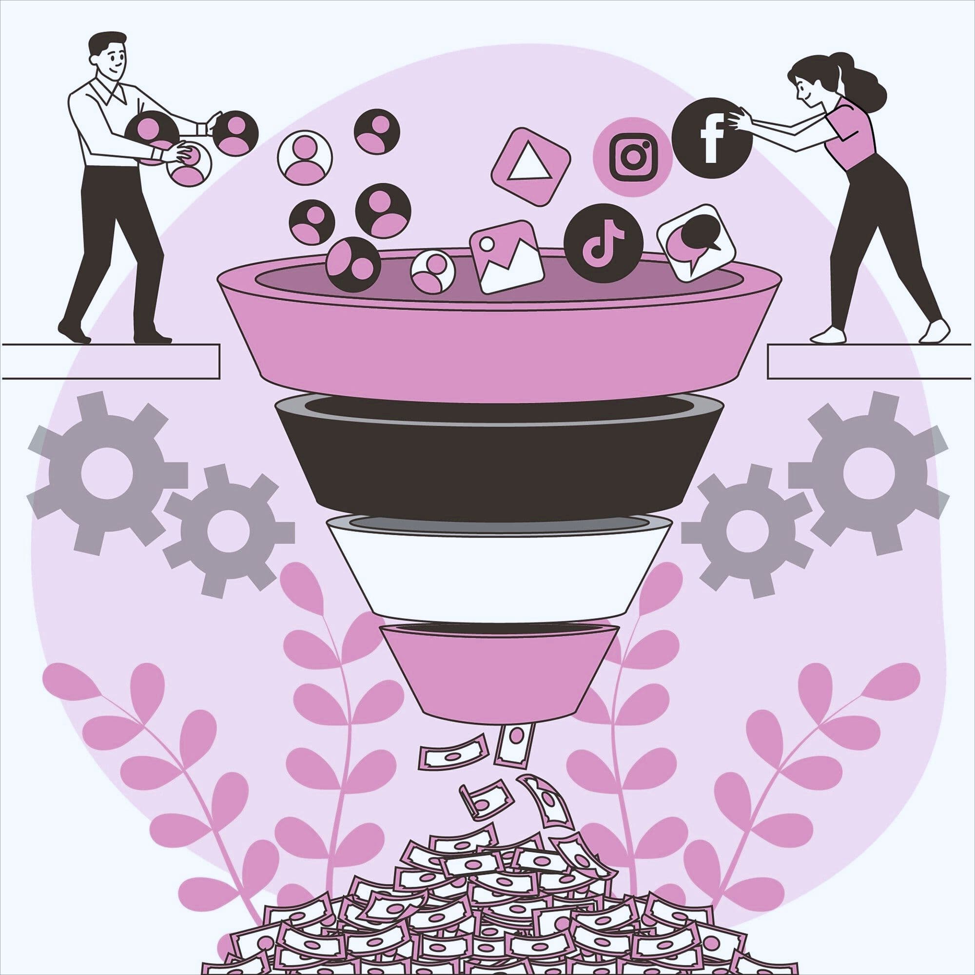 Attracting top of funnel leads is one of the best benefit of social media marketing