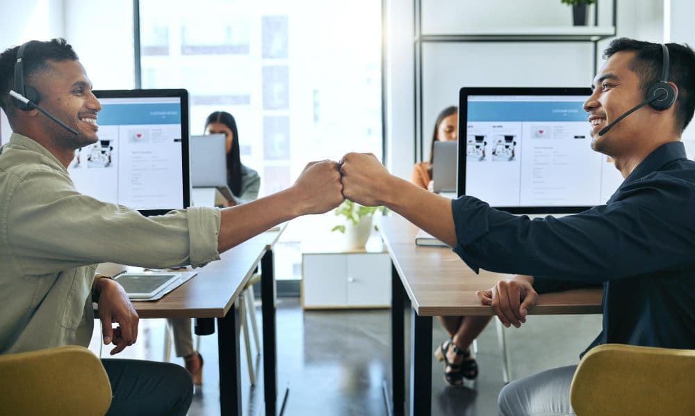 Social media customer support and engagement illustration